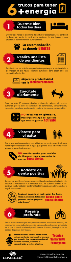 Consejos para mantener la energía durante el día 1 consejos para mantener la energia durante el dia