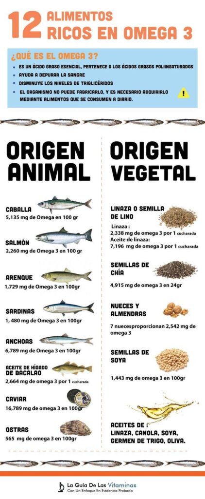 guia para alimentos ricos en omega 3 para peso